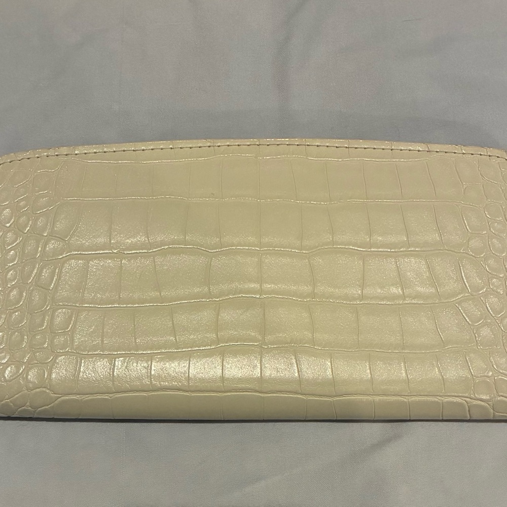 A New Day Cream Crocodile-Embossed Clutch